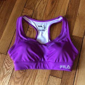 Purple fila sport sports bra